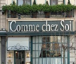 Huidige gevel van restaurant Comme chez Soi. | Collectie Comme chez Soi