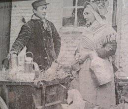 Melk verkoop met hondenkar, uit Erfgoedbank